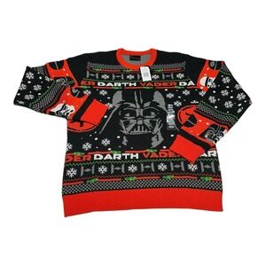Men's Star Wars Darth Vader Crew Neck Sweater GameStop Exclusive Black‎ Size XL